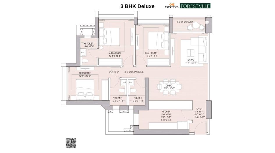 Forestville-Kolshet-Floor-Plan-3-BHK-Deluxe