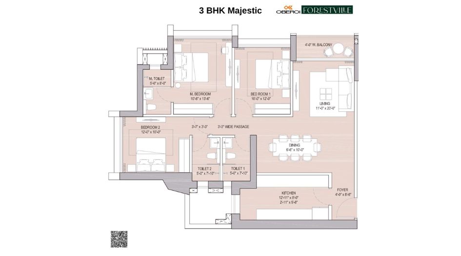 Forestville-Kolshet-Floor-Plan-3-BHK-Majestic